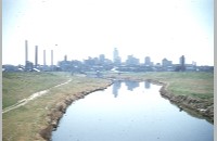 Trinity River looking east toward downtown Fort Worth, March 1959 (095-022-180)